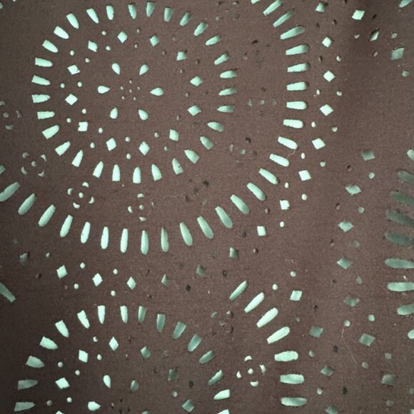 Calvin Klein Cocktail Eyelet Flowy Skirt Lined Black Blue Party Dress - 12 - Picture 2 of 11